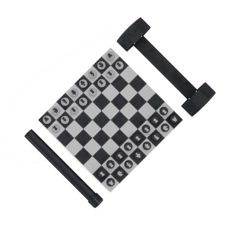 Zložljiv prešiti set šah/dama ROLZ v črno-beli izvedbi